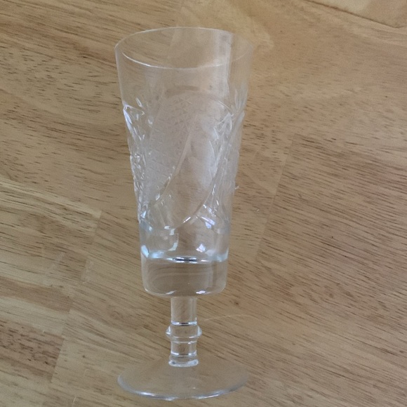 Vintage Set of 6 Cocktail Glasses Pinwheel Crystal Glass Cups - Picture 4 of 4